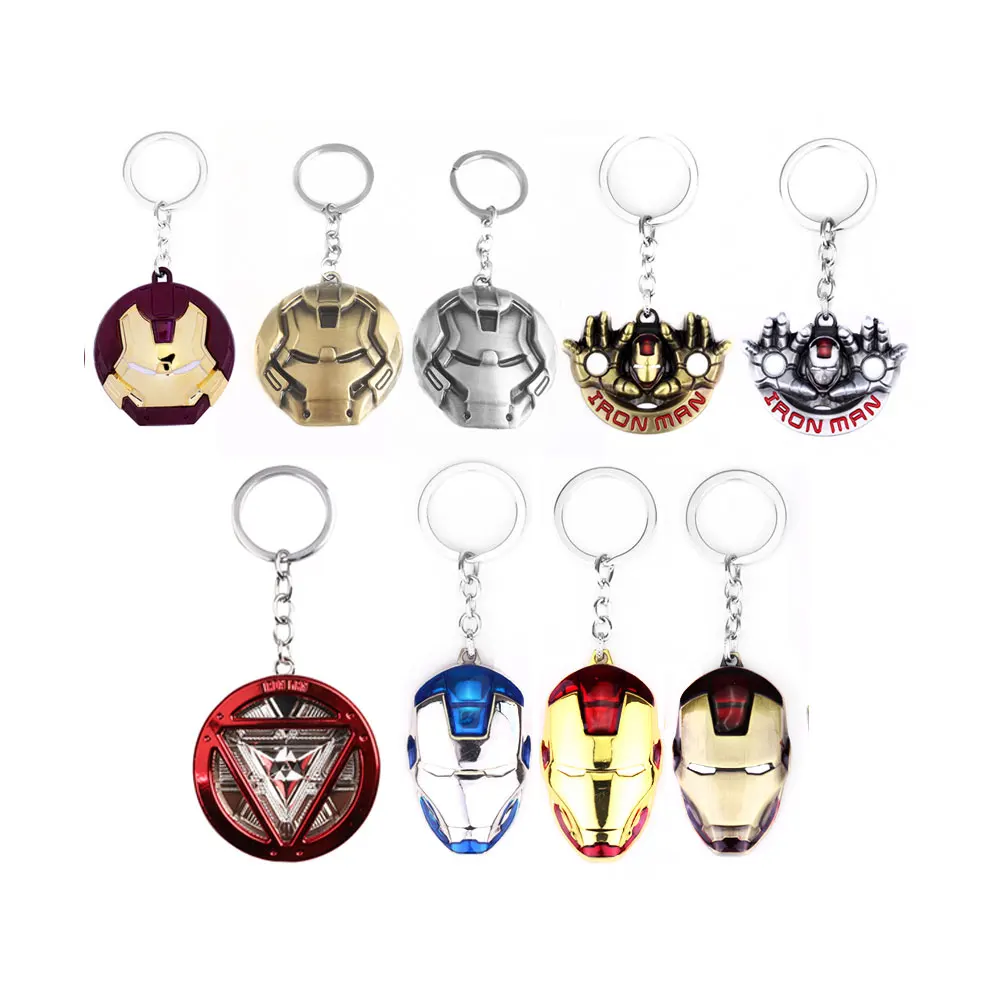

Avengers 4 Endgame Iron Man Mask Metal Keychain Super Hero Series Key Chain for Men Car Keyring Holder Accessories Jewelry