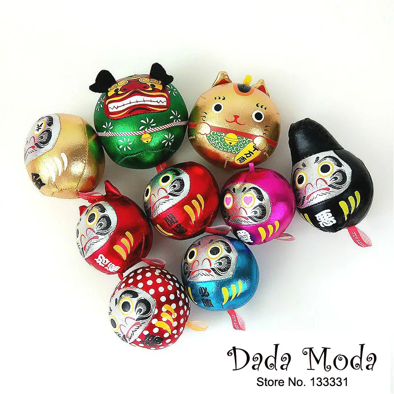 

2017 Fashion Japan Bodhidharma Plush dolls Dharma Christams Good Luck Doll amulet Goast talisman churinga periapt Charm 7cm