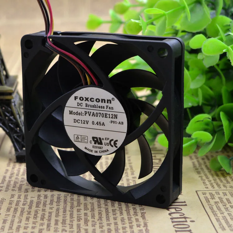 Бесплатная доставка. 4 линейный вентилятор PVA070E12N 12 В 0 45 а 7 см|fan cpu|cpu fan4 cm fan |