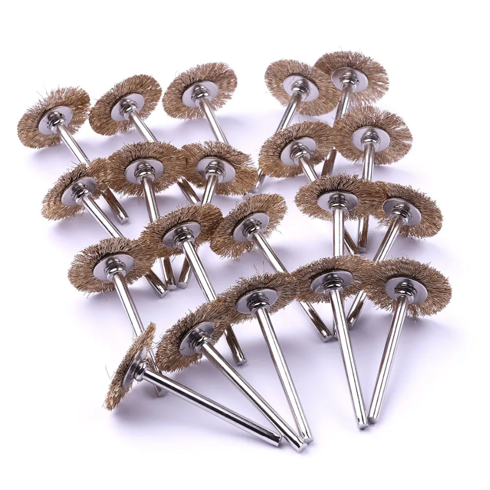 20x 22mm Brass Wire Wheel Brushes Dremel Accessories For Grinder Rotary