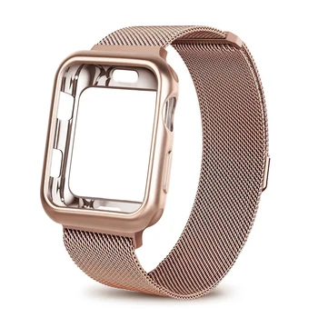 

Milanese Loop for Apple Watch band case 42mm 38mm iwatch 3 2 1 accessories bracelet Stainless Steel band + case