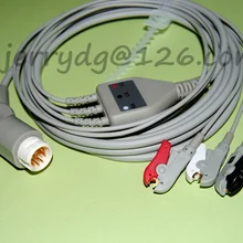 Совместимость Phili ps hp 3-цельный кабель ЭКГ кабель для зачистки, 12-контактный разъем(2385P-I