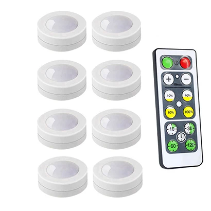 

Wireless Dimmable Touch Sensor LED Under Kitchen Cabinets lights LED Puck Lights For Closet Wardrobe Stair Hallway Night lamp