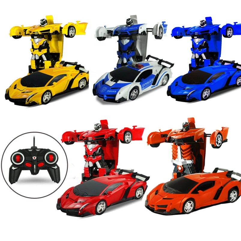 

Abbyfrank 2 in 1 Robot Car RC Toy Model Transformation Remote Control Toys Battery Deformation Sports Robots Kids Gift Boys Toys