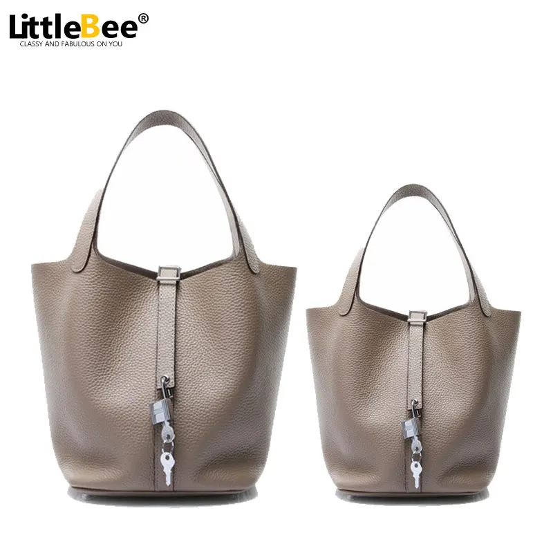 women genuine leather handbags set 2016 togo bucket bags famous brand designer drawstring tote bag high