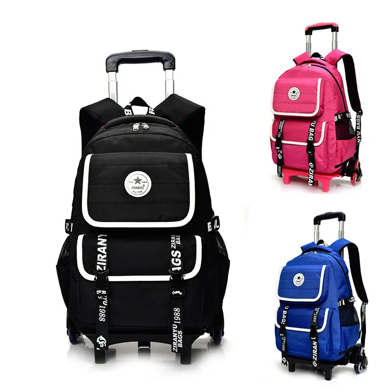 

Children Removable School Bags for Boys Girls Child 2/6 Wheels Trolley Backpack Kids Wheeled Bookbag mochila infantil escolar