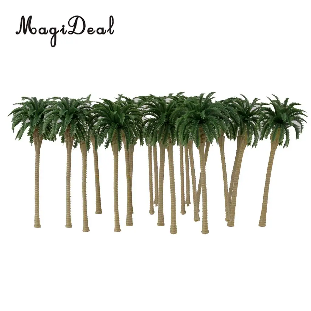 20x 1/120 Model Train Railway Coconut Palm Tree Beach Rainforest Diorama Landscape Scenery N