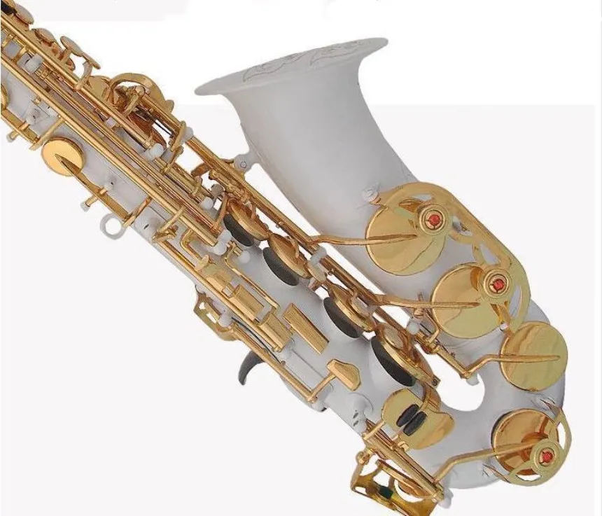 

Original French R54 E-flat Alto Saxophone Musical Instrument White Gold Key Alto Saxophone Play Free Shipping