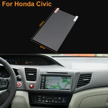Car Styling 7 Inch GPS Navigation Screen Steel Protective Film For Honda Civic Control of LCD Screen Car Sticker
