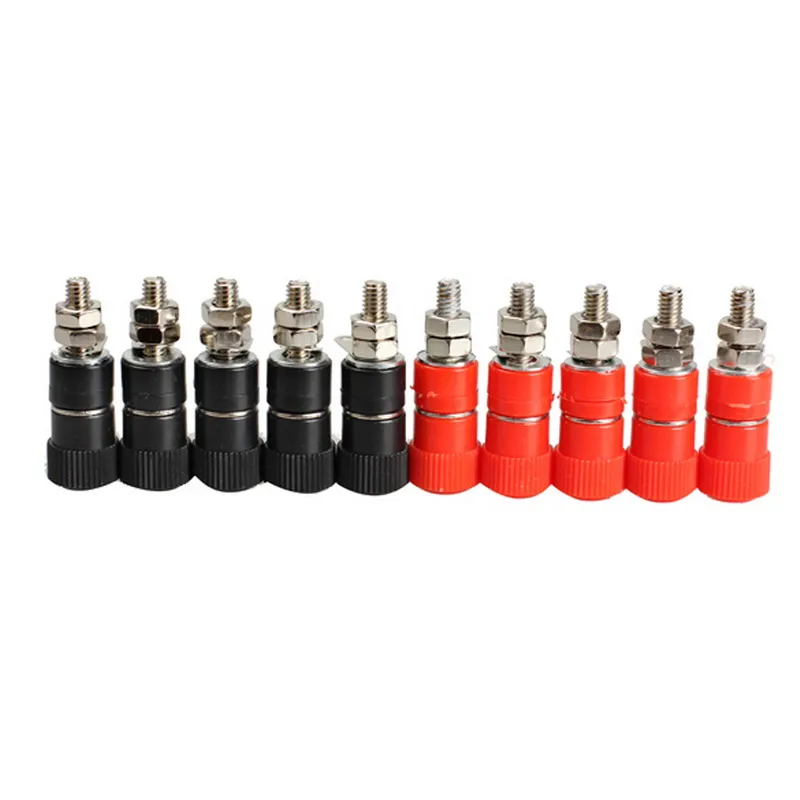

5 Pair/Lot Amplifier Terminal Connector Binding Post Banana Plug Jack Mount for 4mm Banana Plug