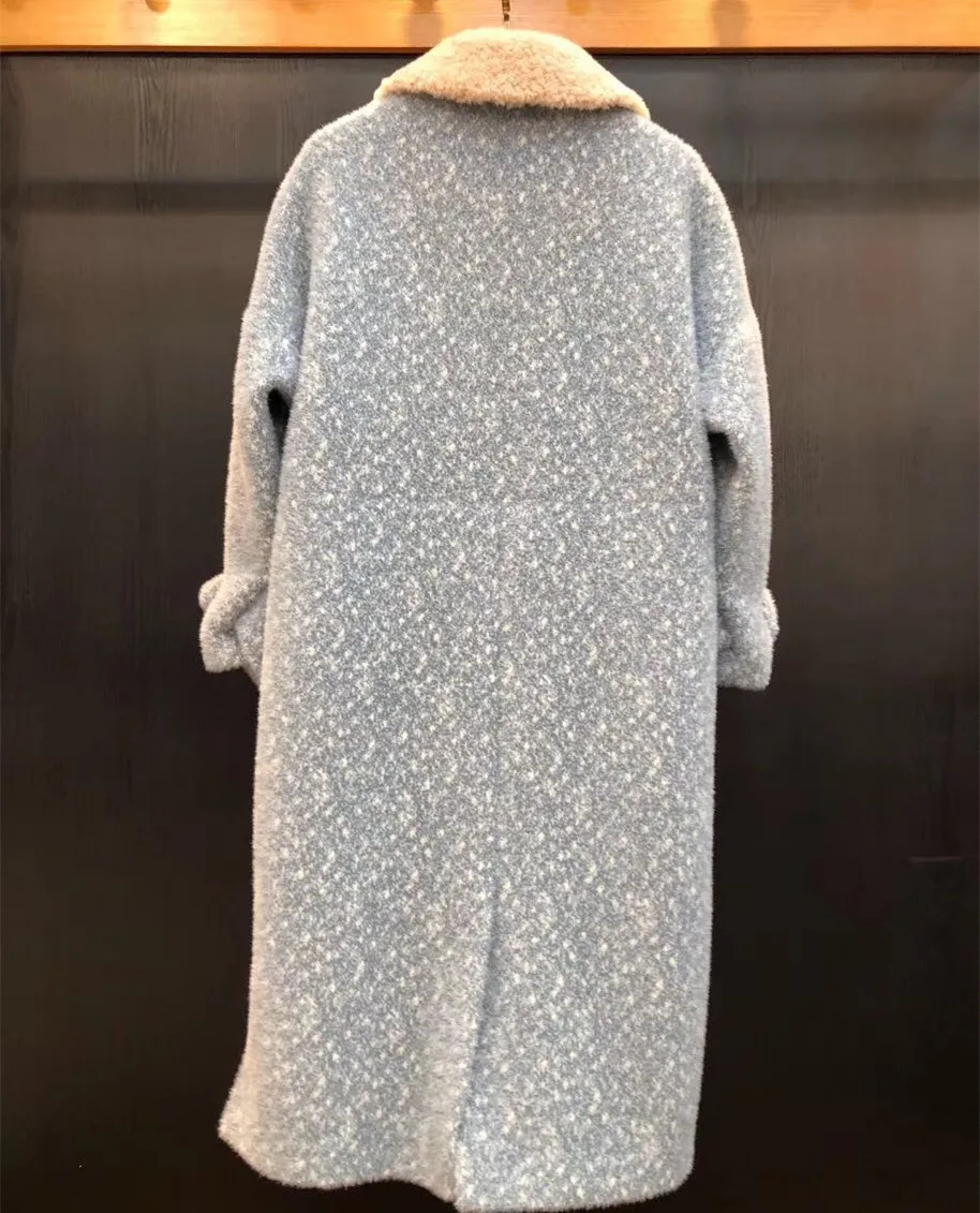 Mince Coton Femmes Automne Manteaux Velours chocolate Hiver Sky Fourrure Color De Blue Rembourré Veste Parka Réel Col Longue Épaississement khaki Laine EqPx76qwZr