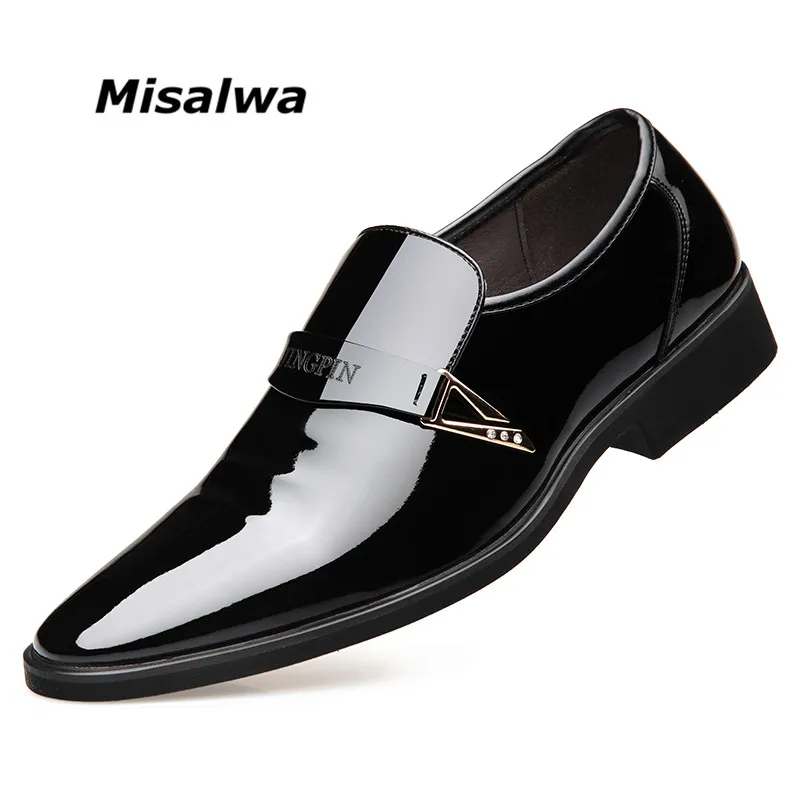 black shiny formal shoes