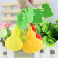1 шт. Тыква чайные пакеты Силиконовый Фильтр-инфузор гель фильтрации сито в форме листа чайная ложка Травяные специи инструмент Чайный горшок чайная чашка Siceraria