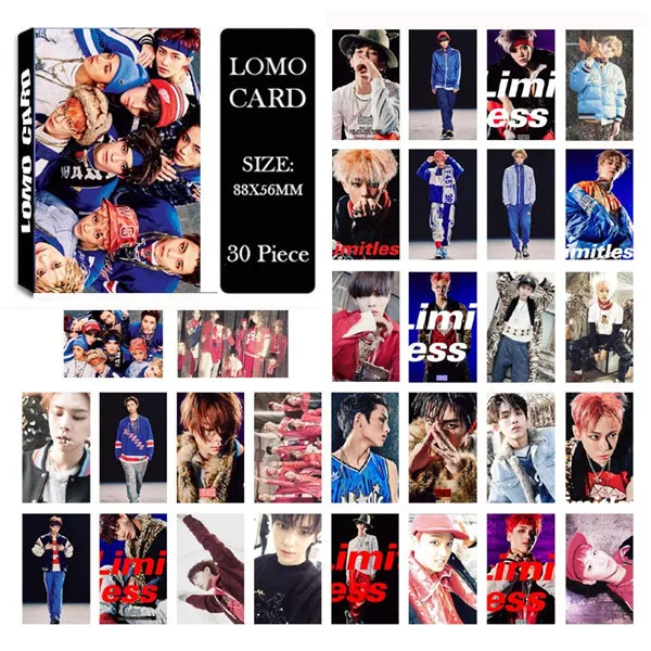 LOMO Card KPOP BIGBANG/EXO/BLACKPINK/GOT7/IKON/RED VELVET/SJ/NCT127/IZONE/TXT/TWICE/MONSTAX/Album Small Cards Photo Photocard - Цвет: NCT127