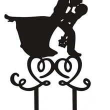 100 шт/партия креативные целующиеся влюбленные акриловые свадебные вставленные карты Свадебный торт Топпер украшения для торта для вечеринки