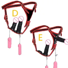 New! 2in1 Electric Strap On Dildo+Anal Plug Wearable Double-headed Harness Vibrators + Penis Sex Game Toy for Women C3-2-31