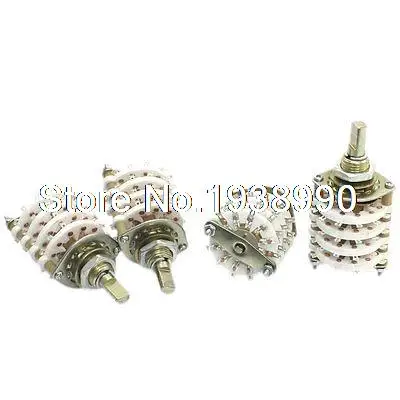 

4Pcs 4P11T 4 Pole 11 Position Four Decks Band Channael Rotary Switch Selector