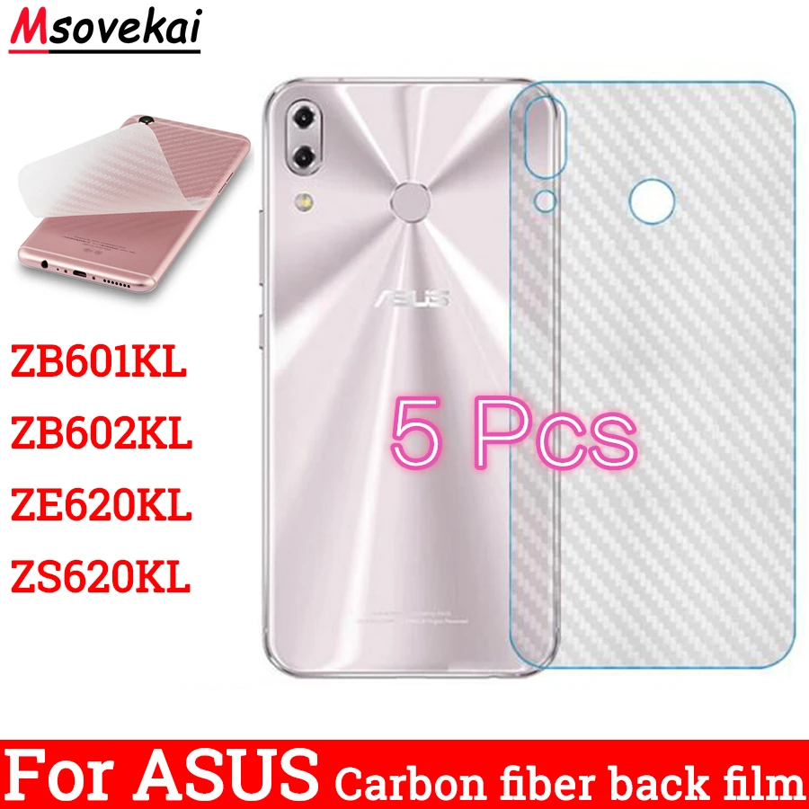 

5Pc 3D Carbon Fiber Back Screen Protector Film for Asus Zenfone Max Pro M1 M2 ZB631KL ZB633KL ZB601KL ZB602KL 5z ZS620KL ZE620KL