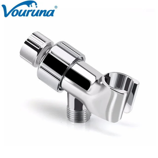 Plastic Adjustable Shower Arm Mount 1/2 Inch IPS Swivel Ball Connector