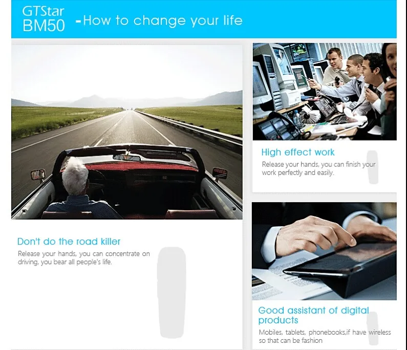 GT-Star BM50 разблокированный мини мобильный телефон Bluetooth наушники дозвон 0,66 дюймов с Hands Free сотовый телефон
