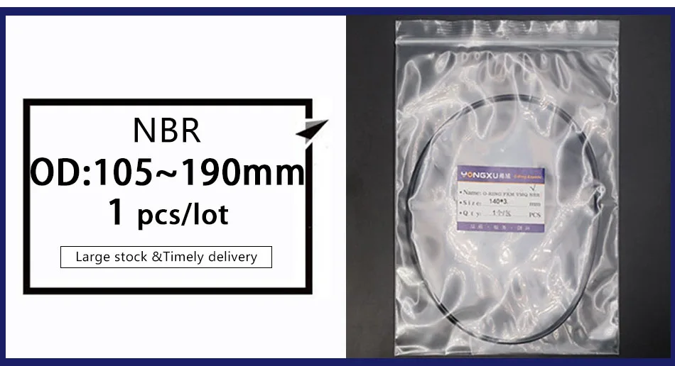 Резиновое кольцо NBR уплотнительное кольцо 3 мм Толщина OD105/110/120/125/130/140/150/160/170/180/190 мм Нитриловое уплотнение прокладка масляного кольца шайба