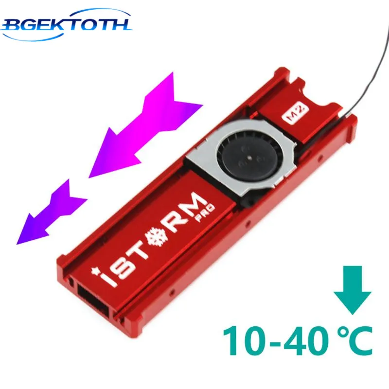 

BGEKTOTH Double-sided NVME NGFF M.2 Heatsink Cooling Fan Metal Sheet Thermal Pad For M.2 NGFF 2280 PCI-E NVME SSD Heat Sink