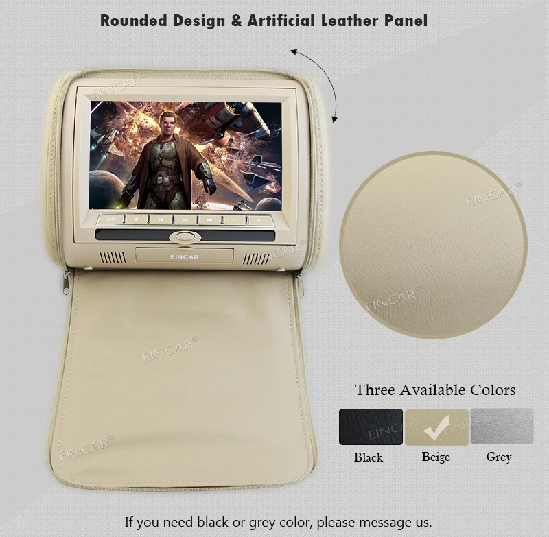 Sale 9 Inch Car Headrest DVD Player Monitor With 800*480 TFT LED Touch key Built-in Speaker Support USB HDMI Games Remote Control 8