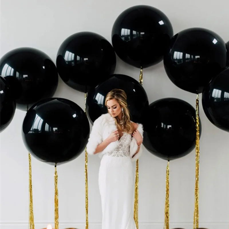 

1pc 36inch Gaint Balloon 90cm Rose Gold White Black Round Latex Balloons Wedding Bridal Shower Birthday Party ballon Decoration