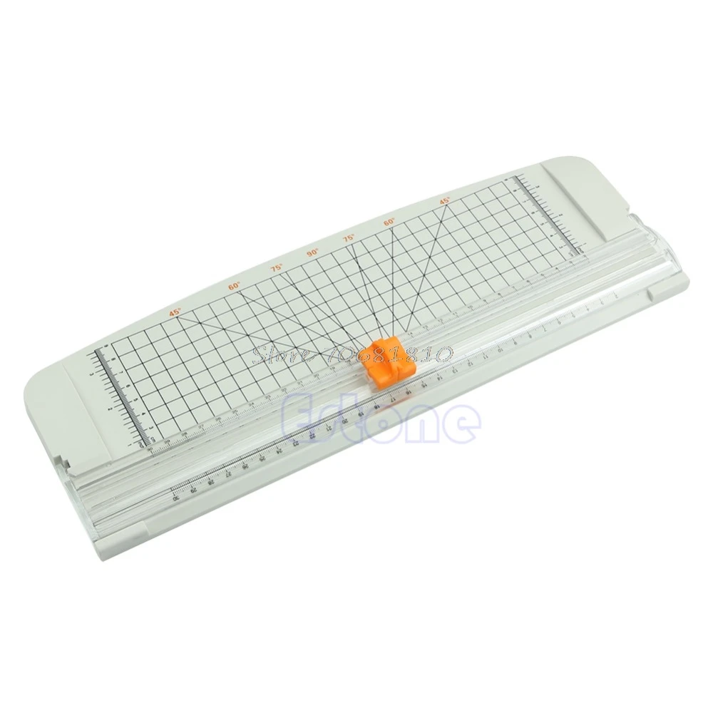 For Jielisi 909 4 A4 Guillotine Ruler Paper Cutter Trimmer Cutter White Orange New R179T Drop