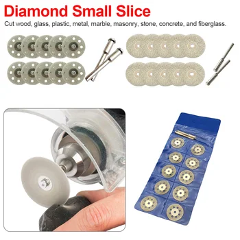 

10Pcs Circular Saw Blades Diamond Cutting Discs Rotary Tool Cutting Discs Mandrel for Dremel Cut off 22 /30 mm