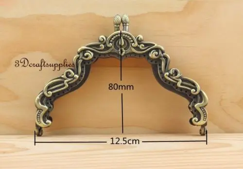 Металлическая рама швейная Сумка Кошелек Рамка застежка легирующая 5 дюймов x 3 дюймов Анти бронзовая D53