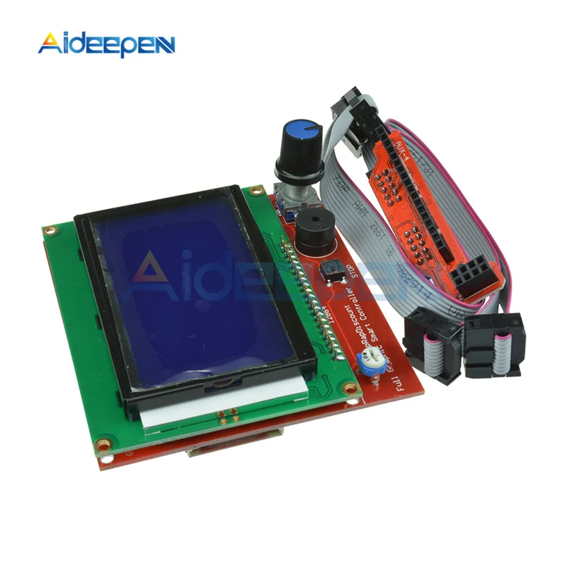 12864 LCD 3D طابعة عرض 1.4 الكريستال السائل جهاز تحكم ذكي مع ربط كابل محول للطابعات ناسخات الفاكس آلات