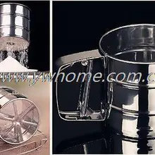 Новинка, из нержавеющей стали сито для муки механические глазурь для выпечки шейкер для Сахара Сито инструмент чашка Форма