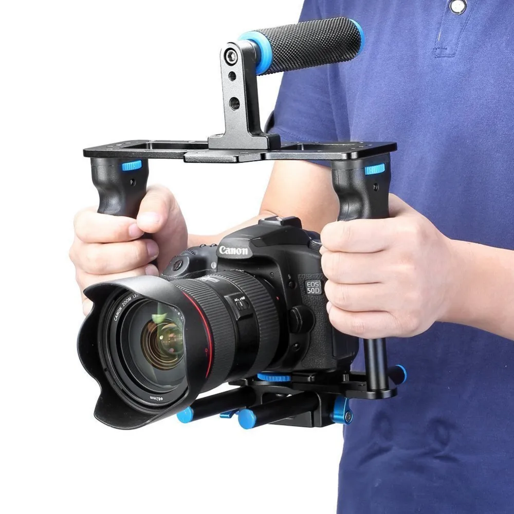 Neewer Видео-Клетка Камера из Алюминиевого Сплава Делая Фильм Комплект включает в себя:(1) Видео-Клетка+Топ Ручка+15мм Стержень для DSLR Камеры Canon Nikon