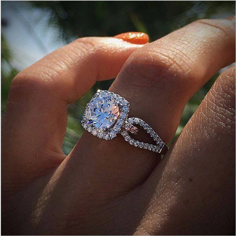 14K золото горный хрусталь женский палец бриллиантовое кольцо Bague Jaune Anillos