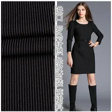 Эксклюзивный черно-белый полосатый платье брюки стрейч трикотажная ткань кутюр ткани