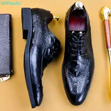 Винтажная модная обувь ручной работы из крокодиловой кожи; мужские вечерние Свадебная формальная обувь; модельные туфли дерби из
