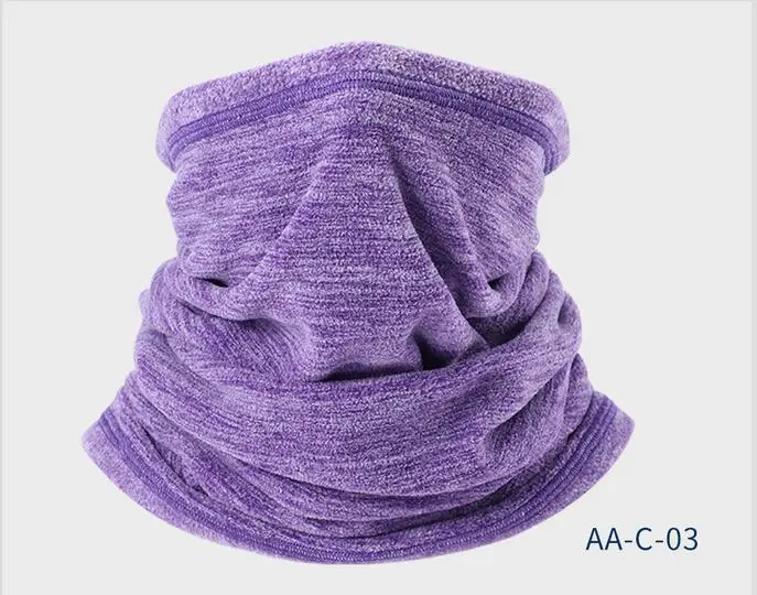 Мужские и женские флисовые термо шейные гетры трубка теплая маска для лица шапка сноуборд открытый Riderarmer Многофункциональный Зимний шарф с кольцом - Цвет: purple