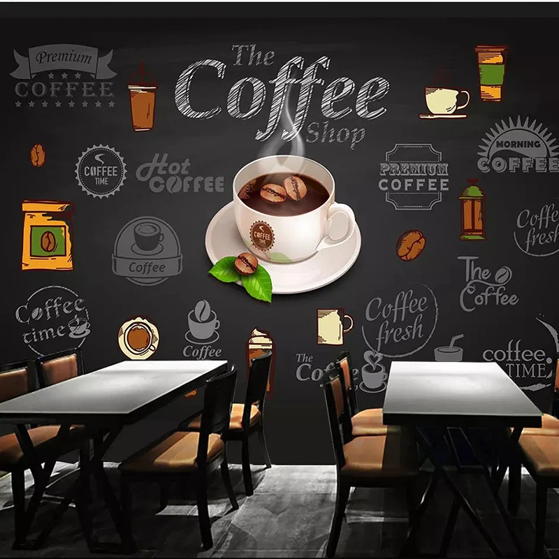 Дропшиппинг сок магазин на заказ 3D фото обои Ручная роспись Доска фрукты кофе магазин стены холодные напитки магазин пекарня росписи