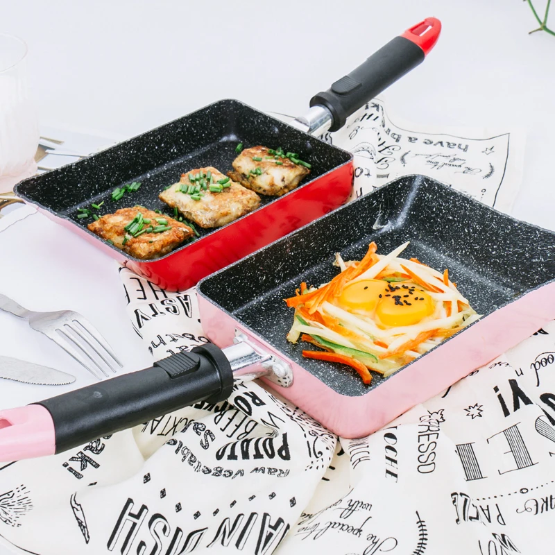 Kitchen Nonstick Omelette Pan Rectangle Frying Pan Tamagoyaki Egg Pan