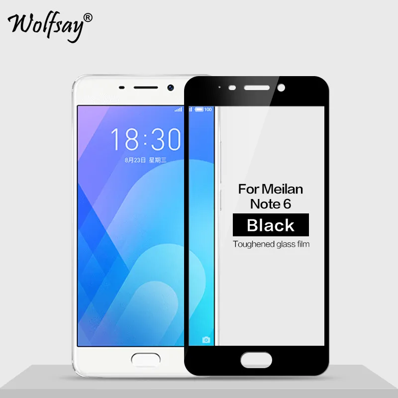 2 шт. защита для экрана Meizu M6 Note закаленное стекло полное покрытие пленка M 6 M721H 5