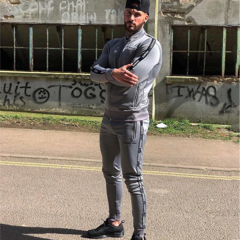 Men Set Casual Sportswear Suit-4