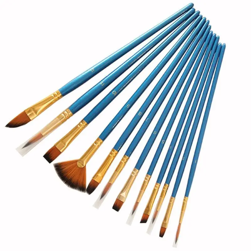 Акварель гуашь масляная кисть 12 комплектов художественная ручка для рисования Нейлоновая Щетка для волос художественная мечта отлично подходит для акварели