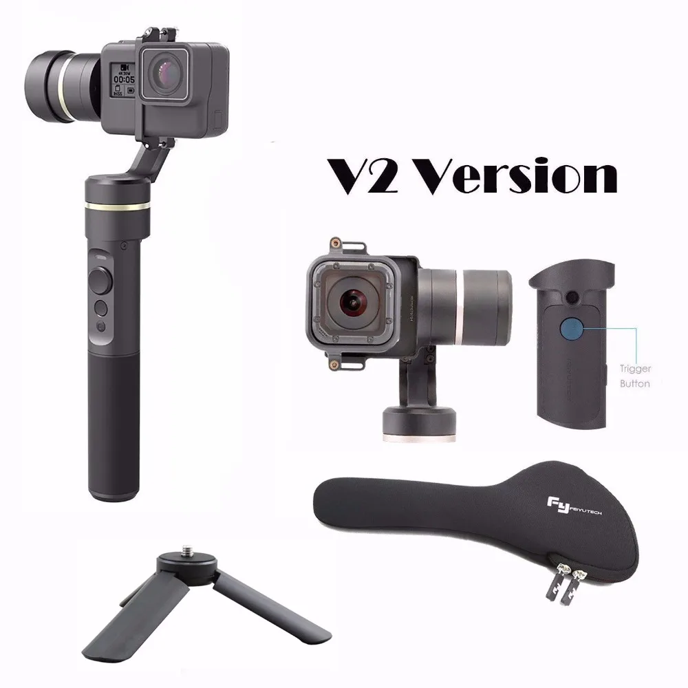 

FeiyuTech G5 V2 Updated 3 Axis Splash Proof Handheld Gimbal with Mini Tripod for GoPro Hero 6 /5 /4 /3 /Session,Yi,Action Cam