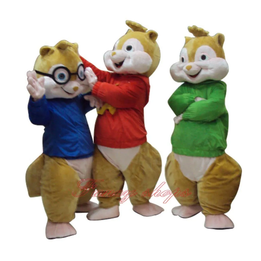 2018 Výprodej! Nový Alvin a Chipmunks Mascot Kostým Alvin Mascot Costume Doprava zdarma