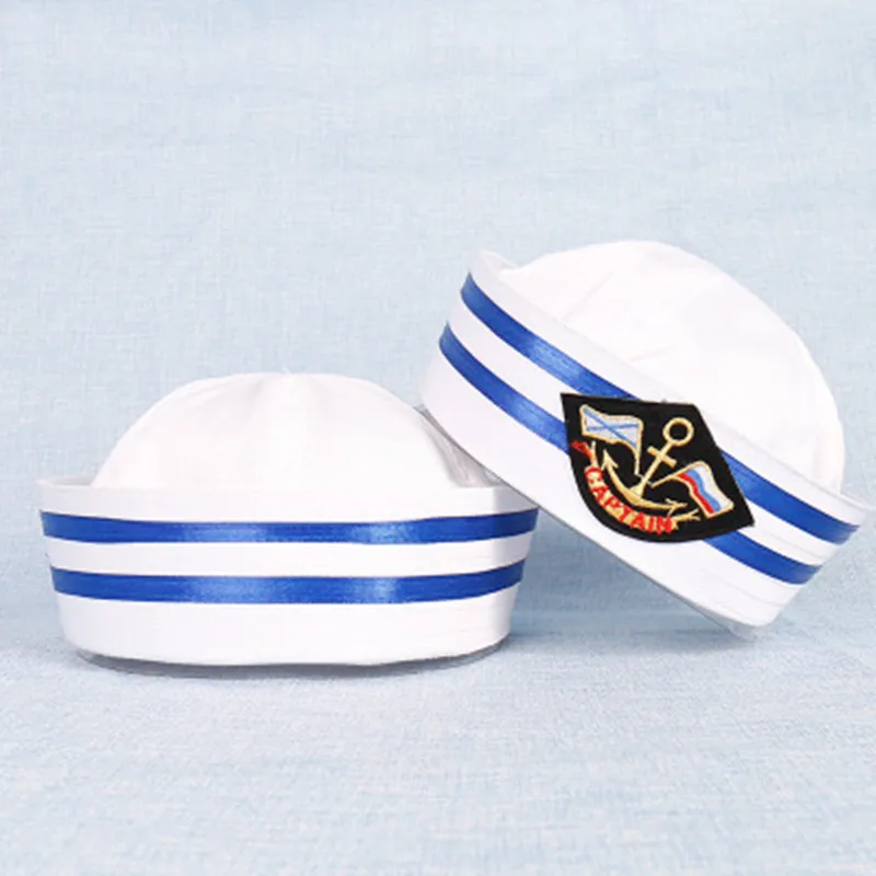 

Army Cap for Adult Kids Party Cosplay Sailors Ship Boat Captain Military Hat Navy Marine Caps With Anchor Sea Child Sailor Hats