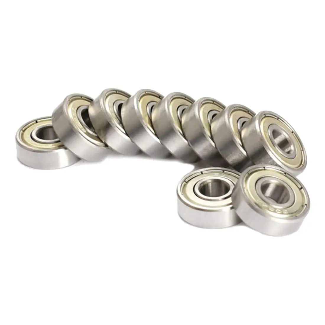 10 pcs Ball Roller Skateboard Blade Bearings Wheels Silver 608ZZin