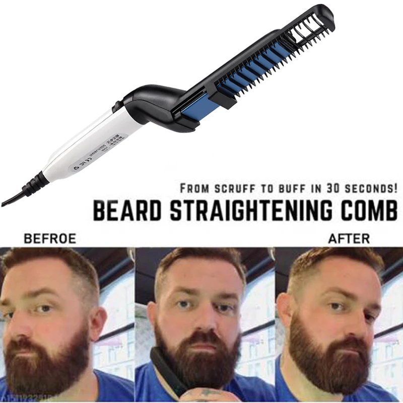 

Men Beard Straightener Straightening Comb Multifunctional Electric Quick Hair Styler Curler Curling Iron for Men Styling Tools