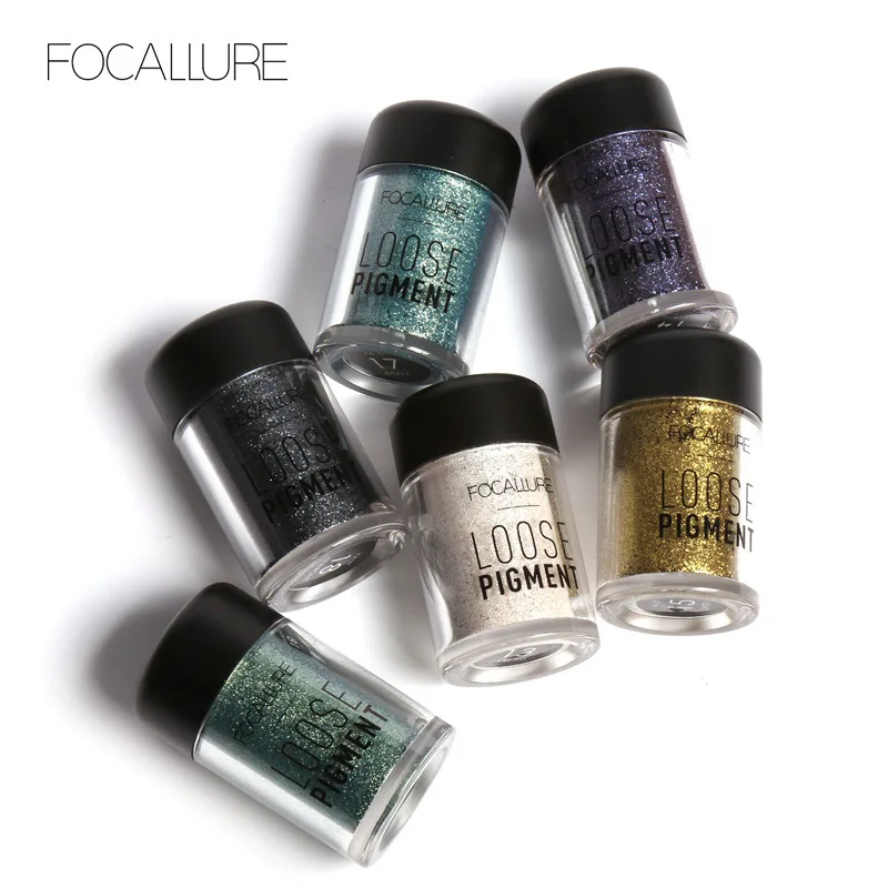 FOCALLURE, 18 цветов, блестящие тени для век, косметика, макияж, алмазные губы, свободный макияж, глаза, пигмент, блестящие алмазные глаза, яркая пудра