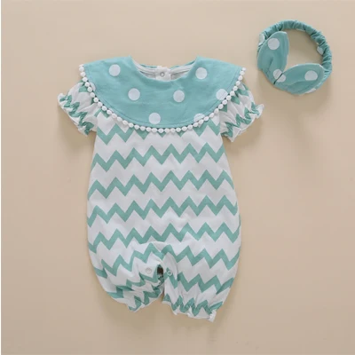 Одежда для новорожденных комбинезон унисекс комплект для девочек от 0 до 3 месяцев Лето Осень Мода хлопок детская одежда 1 год подарок на день рождения - Цвет: green romper